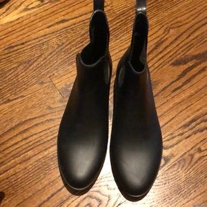 Black J Crew Rain Boots